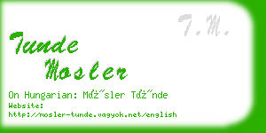 tunde mosler business card